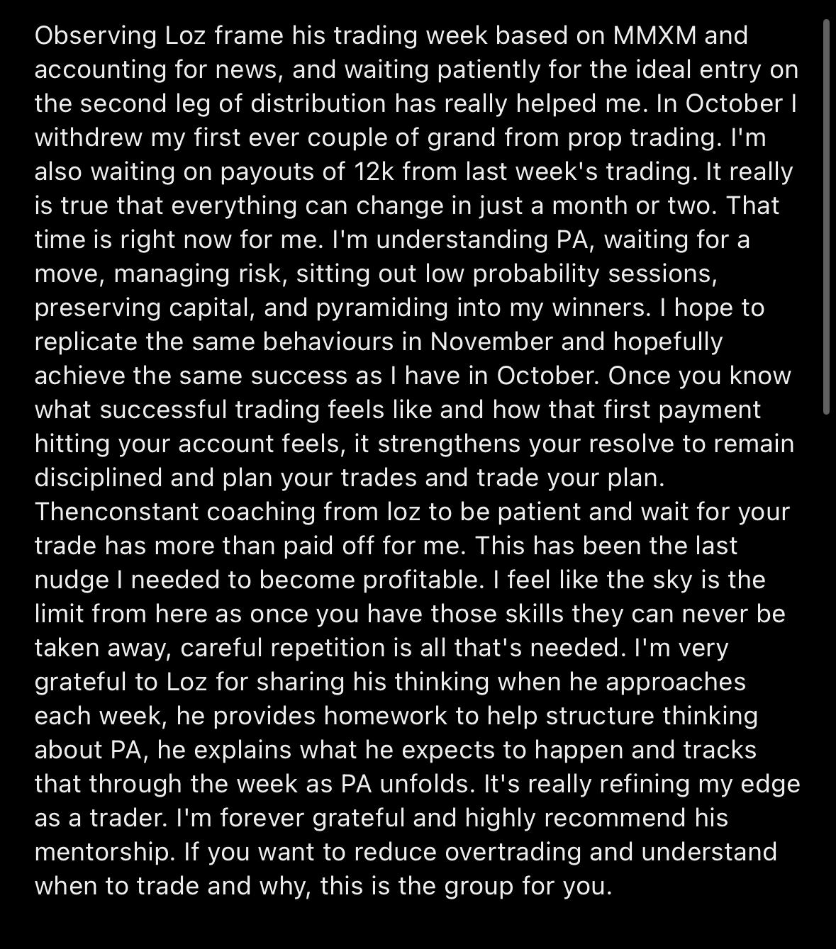 Detailed member review about becoming profitable